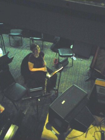 erin_orchestra_pit Erin warming up