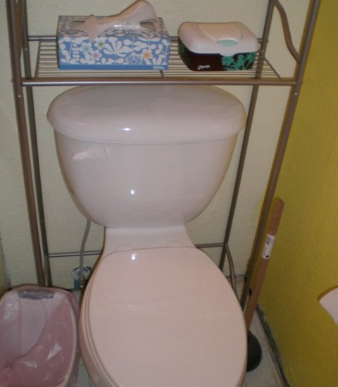 New toilet & baker's rack
