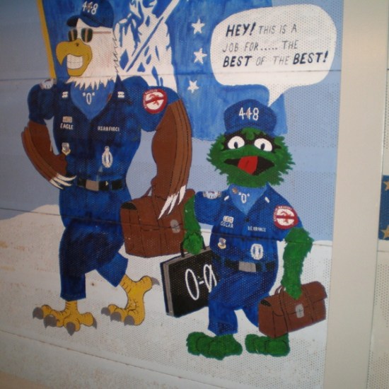 Painting on the wall with Oscar