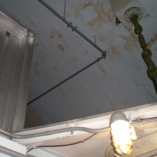 Shocks connected to ceiling