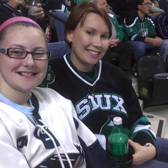 Bri & Erin @ UND Hockey vs Maine